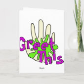 Single-Bewusstseins-Tageskarte Feiertagskarte (Rückseite)