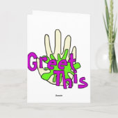 Single-Bewusstseins-Tageskarte Feiertagskarte (Rückseite)