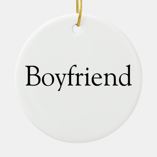 Single Black and White Boyfriend Definition Fun Keramik Ornament (Vorne)