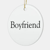 Single Black and White Boyfriend Definition Fun Keramik Ornament (Links)