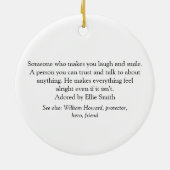 Single Black and White Boyfriend Definition Fun Keramik Ornament (Hinten)