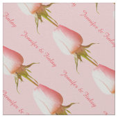 Single blass rosa Rosa Hochzeitsware individuelle Stoff (Nahaufnahme)