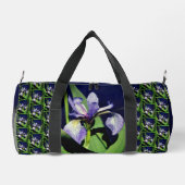 Single Blaue Flagge Iris Blume Natur Personalisier Duffle Bag (Rückseite)