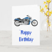 Single Blue Motorrad Karte (Gelbe Blume)
