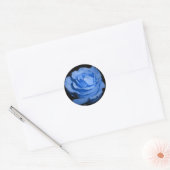 Single Blue Rose Runder Aufkleber (Umschlag)