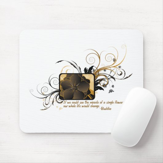 Single-Blume Buddha Mousepad (Mit Mouse)