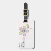 Single Blume Gepäckanhänger (Vorderseite vertikal)