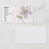 Single Blume Visitenkarte (Vorne/Hinten)