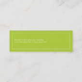 Single-Blüte in der Limonen Geschäfts-Karte Mini Visitenkarte (Rückseite)