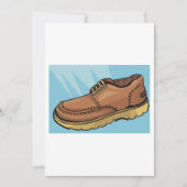 Single braune Schuhe mit Schnürsenkeln Einladung (Vorderseite)