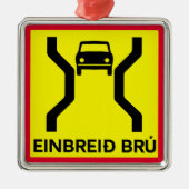 Single-Breite Brücke, Verkehrszeichen, Island Ornament Aus Metall (Vorne)