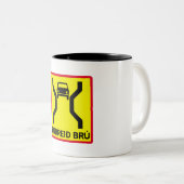 Single-Breite Brücke, Verkehrszeichen, Island Zweifarbige Tasse (VorderseiteRechts)