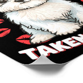 Single But Taken By My Dog Cute Funny Valentive Lo Poster (Ecke)