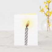 "Single candle" Geburtstagskarte Karte (Gelbe Blume)