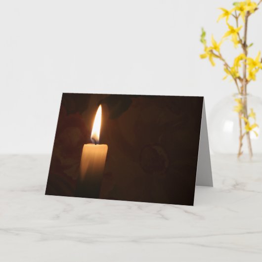 Single Candle Karte (Gelbe Blume)