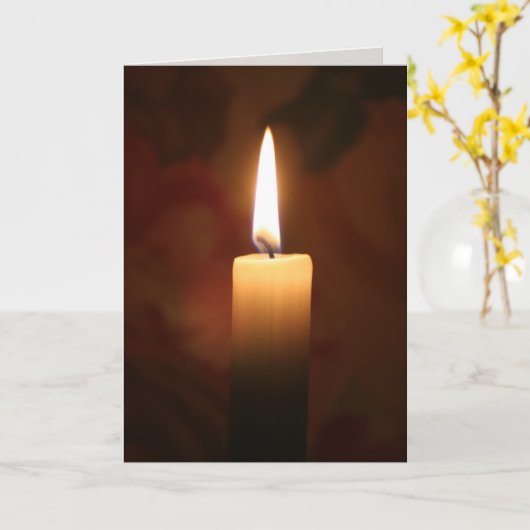 Single Candle Karte (Gelbe Blume)