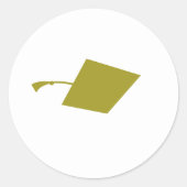 Single Cap Toss Graduation Envelope Seal Runder Aufkleber (Vorderseite)