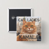 Single Cat Lady für Kamala Button (Vorne & Hinten)