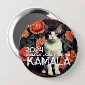 Single Cat Lady für Kamala Button (Vorne & Hinten)