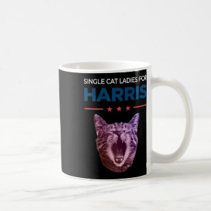 Single Cat Ladys for Harris 2024 Political Kaffeetasse