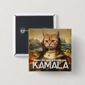 Single Cat Ladys for Kamala Button (Vorne & Hinten)