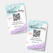 Single Christmas Party zusammengestellt barcode QR Ausweis (Front & Back)