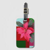 Single Christmas Pointsettia Design Gepäckanhänger (Vorderseite Vertikal)