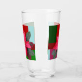 Single Christmas Pointsettia Design Glas (Links)