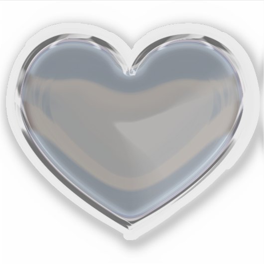 Single Chrome Heart Sticker (Vorderseite)