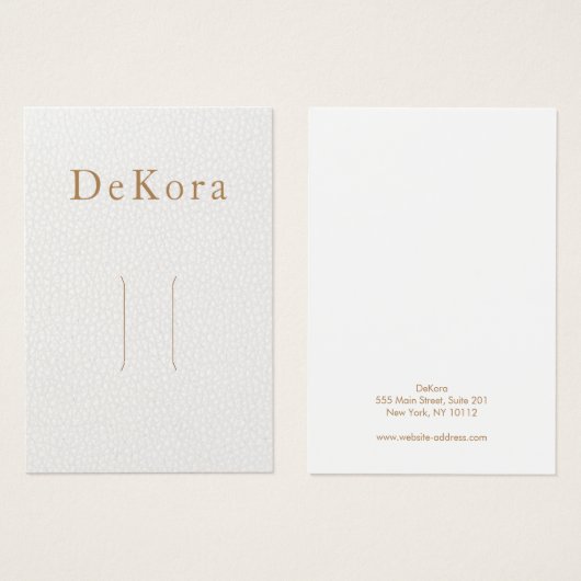 Single-Clip-Display-Karte mit weißem Leder (Vorne & Hinten)