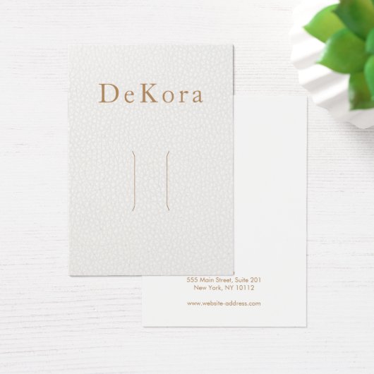 Single-Clip-Display-Karte mit weißem Leder (Schreibtisch)