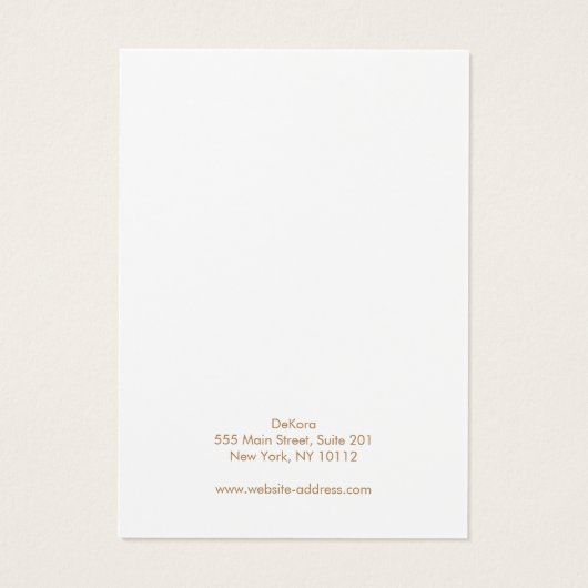 Single-Clip-Display-Karte mit weißem Leder (Rückseite)