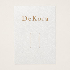 Single-Clip-Display-Karte mit weißem Leder