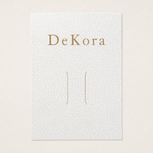 Single-Clip-Display-Karte mit weißem Leder