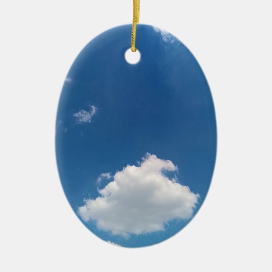 Single cloud keramik ornament (Vorne)
