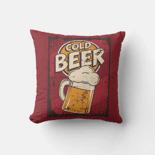 Single Cold Beer Throw Pi Kissen