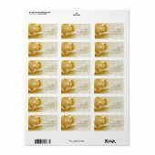 Single Creamy White Rose Wedding Address Labels Adressaufkleber (Vorne)