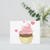 Single Cupcake Postkarte (Stehend Vorderseite)