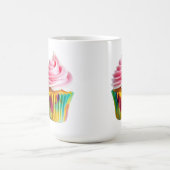 Single Cupcake with Pink and White Frosting Kaffeetasse (Mittel)