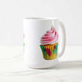 Single Cupcake with Pink and White Frosting Kaffeetasse (VorderseiteRechts)