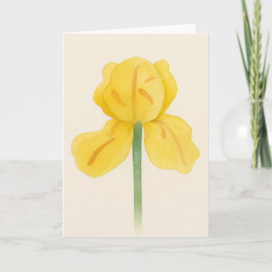 Single Daffodil Watercolor Begrüßung Karte