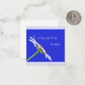 Single Daisy Blume auf Leinwand Mitteilungskarte (Vorderseite/Rückseite Beispiel)