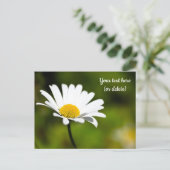 Single Daisy Postcard Postkarte (Stehend Vorderseite)