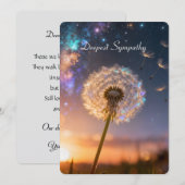 Single dandelion head with its seeds, sunset (Vorne/Hinten)