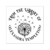 Single Dandelion, Samen im Buch Name der Windbibli Permastempel (Design)