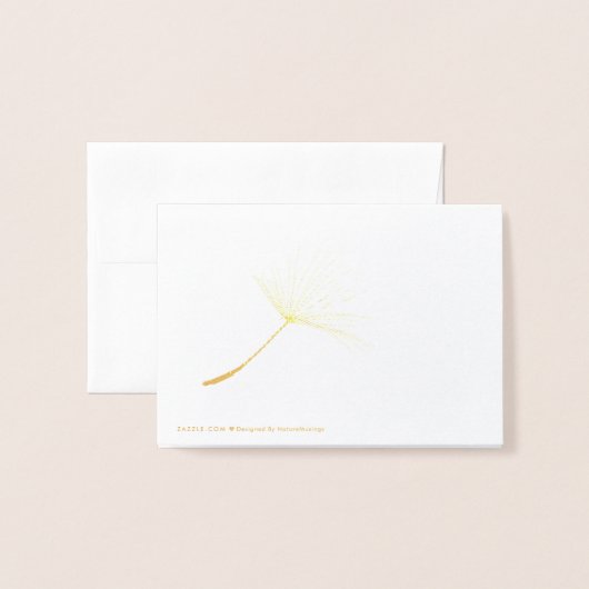 Single Dandelion Tuft Folienkarte (Rückseite mit Umschlag)