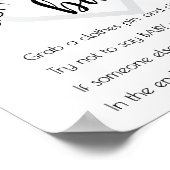 Single Davon Say Baby Black Script | Shower Game Poster (Ecke)