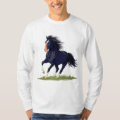 SINGLE, DER SCHWARZE STUNDE FÜHRT T-Shirt (Vorderseite)