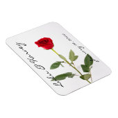 Single Elegant Rote Rose Magnet (Rechte Seite)