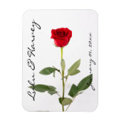 Single Elegant Rote Rose Magnet (Vertikal)